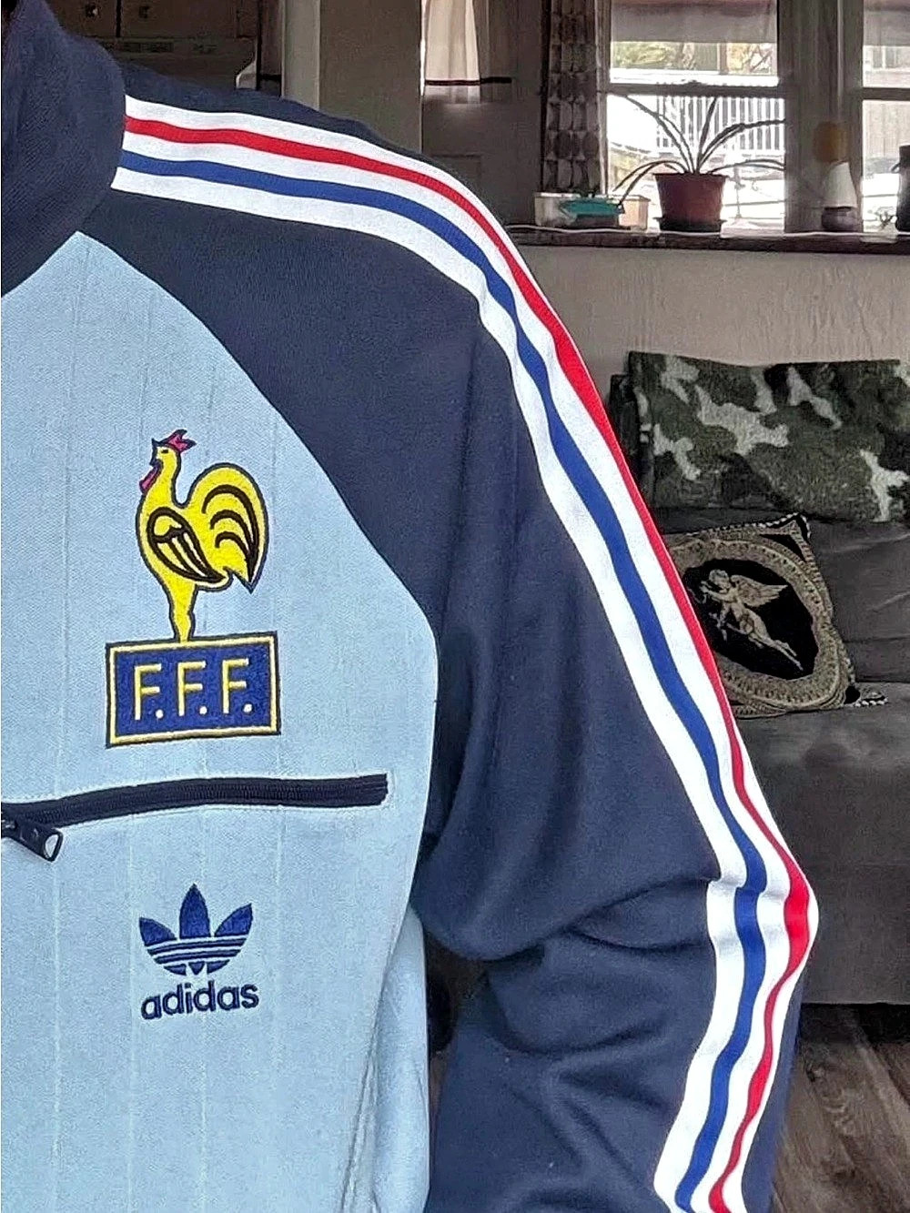 adidas France 1982 Retro Track Jacket Blue & Red